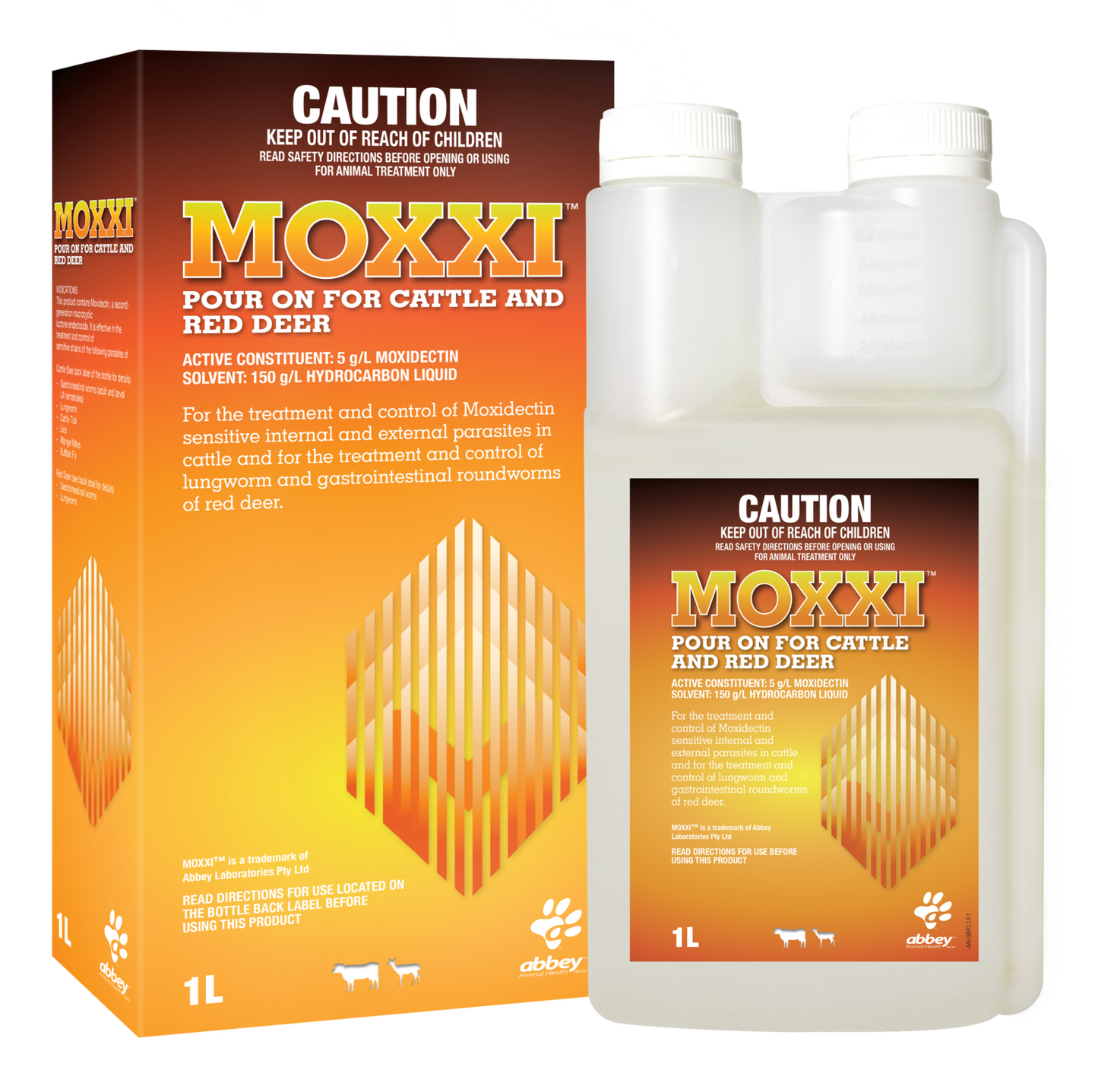 Moxxi Pour-On for Cattle and Red Deer