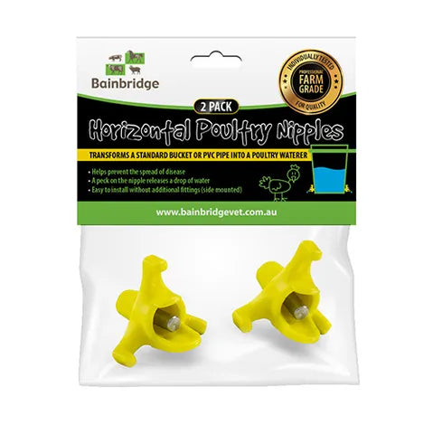 Bainbridge Horizontal Poultry Nipples 2-Pack
