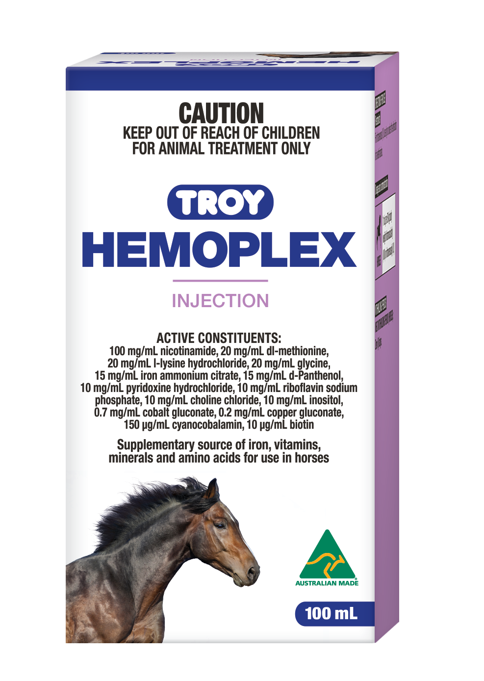 Troy Hemoplex Injection For Horses 100ml