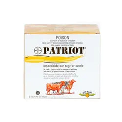 Patriot Insecticide Cattle Ear Tags 50 Pack