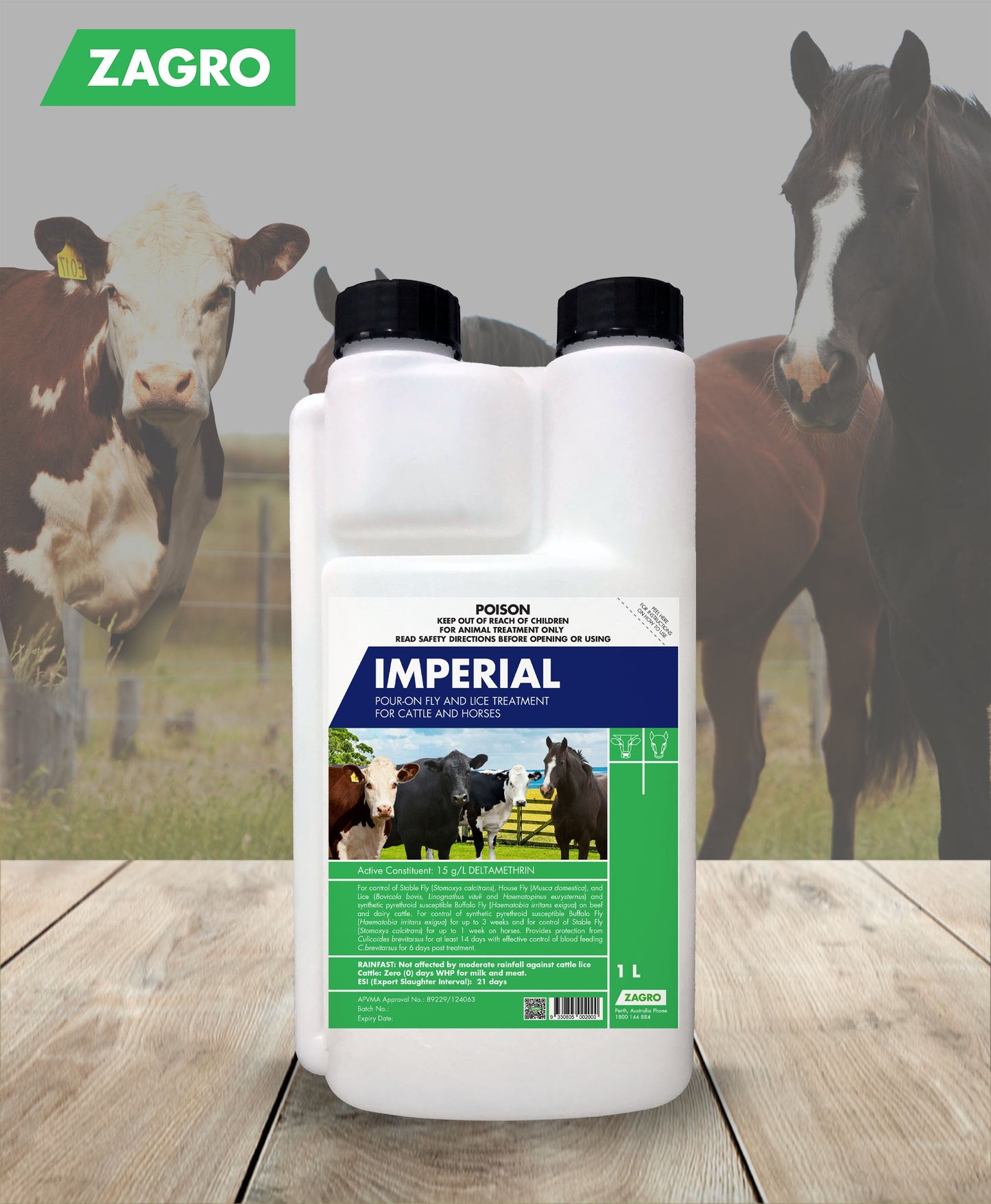 Imperial Pour-On Lice and Fly Treatment for Cattle and Horses