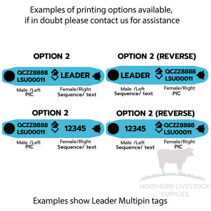 Leader Multitag NLIS tags