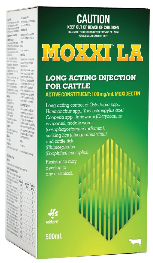 MOXXI Long Acting injection for Cattle