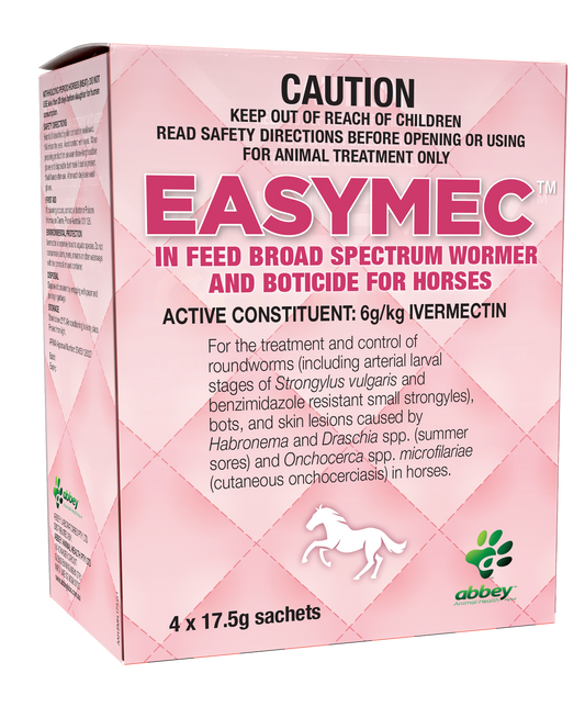Abbey Easymec in Feed Wormer for Horses 4 x 17.5g